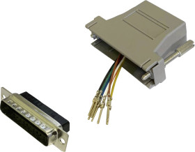 Adapter BKL Electronic 10121133 złącze męskie D-SUB 25-pin - złącze żeńskie RJ45