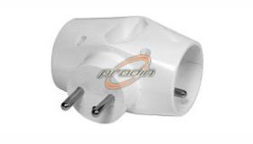 ROZDZIELACZ P0023 2xOKRAGŁE+1xPŁASKIE BIAŁY