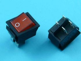 IRS-201 250V/16A PODŚW.4-PIN RED PRZEŁ.