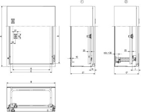 Drzwi wewnętrzne dla obudowy Spacial WM,wys.1200xW800 stal, RAL7035,reg. głębokość NSYPIN128