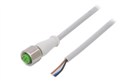 7014-12221-2140300 Gniazdo Proste M12, 4P Z Przewodem O Długości 3M Pvc, 250Vac