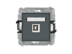 MINI Gniazdo USB-AB 2.0 grafitowy mat 28MGUSB-3 KARLIK