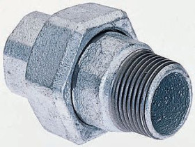 Łącznik żeliwny oksydowany, 1/2cal x 1/2cal, Georg Fischer