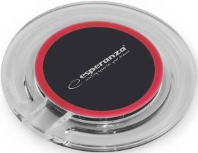 Ĺadowarka sieciowa bezprzewodowa indukcyjna LEROS czarno-czerwona