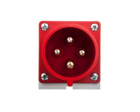 Wtyczka odbiornikowa 32A 4P 400V czerwona IP44 524-6