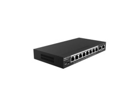 Zarządzalny Switch Reyee L2 10 portów 1Gbit + 2 porty Uplink RJ45 1Gbit 8 portów PoE/PoE+ (70W max) Metalowa Obudowa Desktop