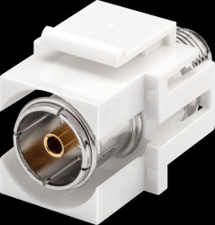 79933 Keystone module coax jack / F jack, flush, white