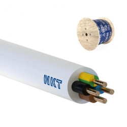 Przewód instalacyjny NKT lumen YDY żo 4x1,5 450/750V biały /bębnowy/