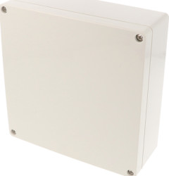 ABS enclosure, (L x W x H) 160 x 160 x 61 mm, light gray (RAL 7035), IP66, 1554RGY