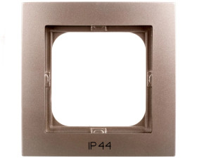 AS Ramka pojedyncza do łączników IP44 satyna light RH-1G/45