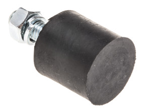 Podstawka antywibracyjna M6 średnica 20mm wysokość całkowita 38mm Nóżka sprężysta męska wysokość stopki 20mm