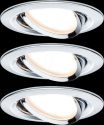 93470 Nova flush mounted fixture, GU10, 3x 6.5 W, 2700 K, 50°, round,