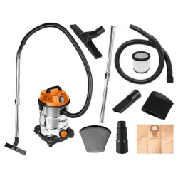 Odkurzacz przemysłowy 1400W, zbiornik 30l 04-738