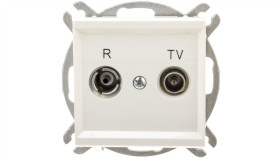 Sonata Gniazdo Antenowe Rtv Przelotowe 10Db Ecru Gpa-10Rp/M/27