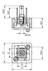 Hirschmann 933 110-100 GSSNA 200, styki: 2, 1 szt.