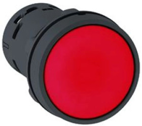 Przycisk sterowniczy 22mm czerwony z samopowrotem 1R wystający XB7NL42