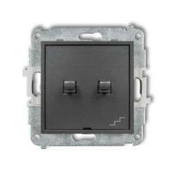 MINI Łącznik pojedynczy ze schodowym (wspólne zasilanie) w stylu amerykańskim grafitowy 11MWPUS-10.1