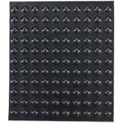 R-TECH 310021 PU Round Protective Feet &#xD8;11.1 x 5.0 - Black - Sheet 110