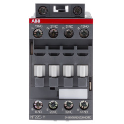 Stycznik 24 V AC/DC ABB styki: 4 6 A 2NO + 2NC Szyna DIN Śruba 1SBH137001R1122 NF22E-11