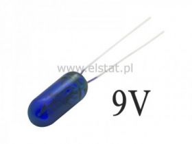 Żarówka 9V 50mA miniaturowa niebieska