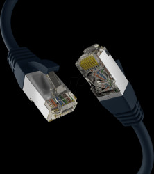 EC020200306 Patch cable, Cat.8.1, S/FTP PiMF, 2000 MHz, 7.5 m, black