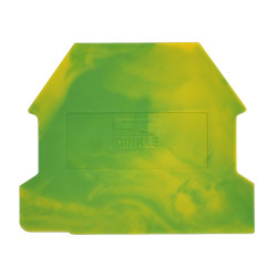 Dinkle DK2.5NC-PE DIN Rail Terminal Block End Cover - Grounding / Protecting Earthing