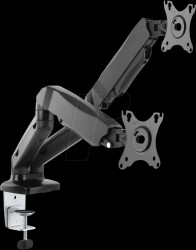 462501 Desk bracket for two monitors, 17" to 32" max. 9 kg per arm