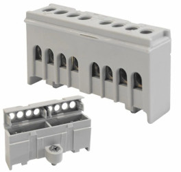 Listwa zaciskowa 2x4-polowa N+Pe szara LZMI-W8