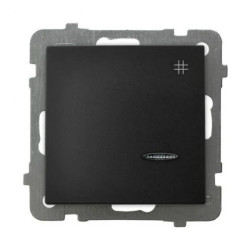 AS Łącznik krzyżowy z podświetleniem niebieskim czarny metalik ŁP-4GS/m/33