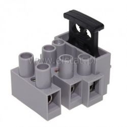 Listwa 3- zaciskowa z gniazdem bezpiecznika,5x20mm