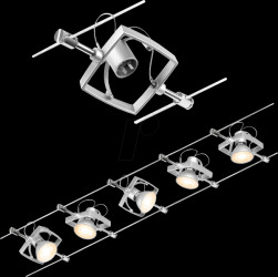 94430 Wire system Spot MacII, chrome matt, 5 spots, GU5,3