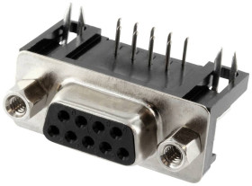 Connfly DS1037-01-09FNAKT74 Listwa żeńska D-Sub DS1037-01-09FNAKT74, rzędy: 2, styki: 9, 1 szt.