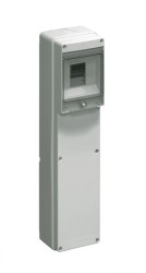 Rozdzielnia budowlana pusta 4 mod.3 gniazda bez otworów szara EC69002