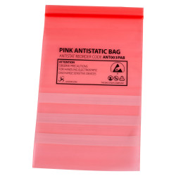 Antistat 003-0002 Pink ESD Ziplock Bag 300 Gauge 4x6&quot; 102 x 152mm PK 100
