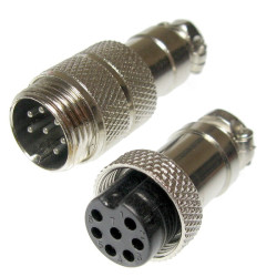 Złącze przem. na kabel 7pin kpl. (wt+gn) mikrofonowe NC/CB