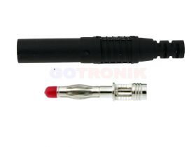 Wtyk banan 4mm czarny Amass