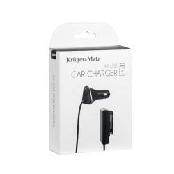 Ładowarka USB x4 sam. 9,6A K&M USB 5V, wej. 12-24V