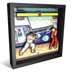 Street Fighter Boat Scene Pixel Frame (9x9") [Discontinued]