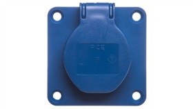 Gniazdo Tablicowe 10/16A 2P+Z 230V /70X70/ Niebieskie 108-7B