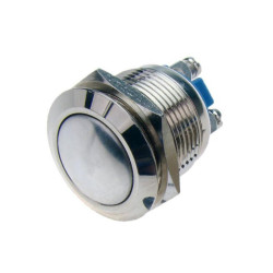 Przycisk PW19PW/B metal/19mm/2p NO wandaloodporny bistabilny 2A/250V