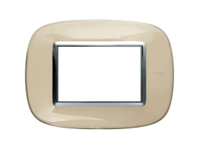 AXOLUTE Ramka 1 pojedyncza owalna 3 moduły LIQUID IVORY HB4803DA LEGRAND