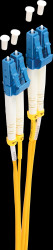 BS77801 FO patch cable, duplex, LC / LC, 9/125µ, OS1 / OS2, yellow, 1m