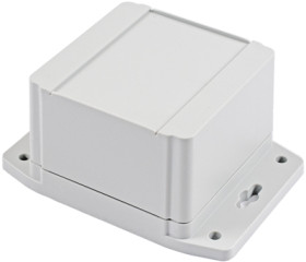 ABS enclosure, (L x W x H) 90 x 90 x 38 mm, light gray (RAL 7035), IP68, 1555EF42GY