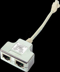 K5124.015 T-adapter, 2x RJ45 for cable sharing