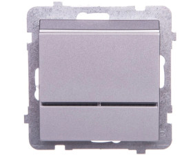 SONATA Łącznik hotelowy z podświetleniem srebro mat ŁP-15RS/m/38