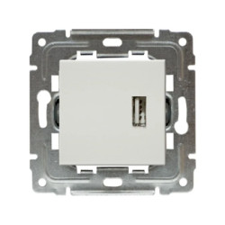 DANTE Gniazdo multimedialne USB białe 450451