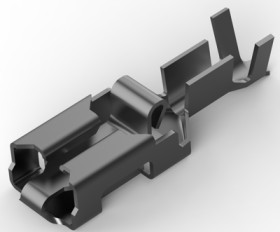 Uninsulated flat plug sleeve, 6.35 x 0.81 mm, 1.03 to 2.62 mm², AWG 17 to 13, phosphor bronze, tin-plated, 927855-6