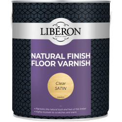 Liberon 126855 Natural Finish Floor Varnish Clear Satin 2.5 litre