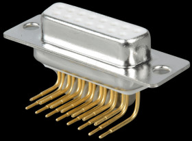 D-SUB socket, 15-pin, angled, RM 9.4