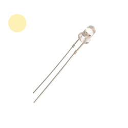 DIODA LED 3mm BIAŁA CIEPŁA WARM 4500mcd 4,5cd 30st.